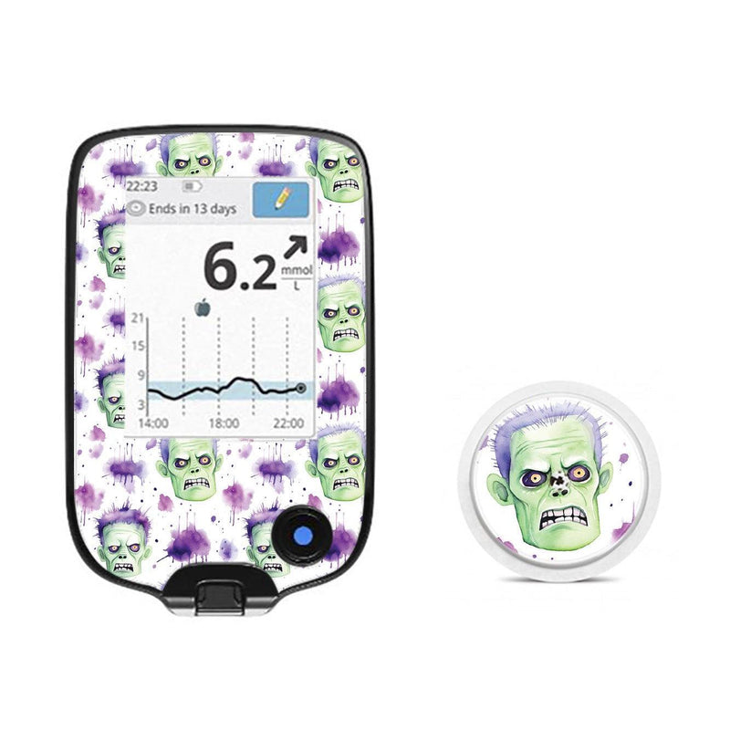 Peelz Frankenmonster Freestyle Libre 2 Peelz/Stickers White Smoke Receiver + Sensor
