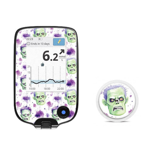 Peelz Frankenmonster Freestyle Libre 2 Peelz/Stickers White Smoke Receiver + Sensor