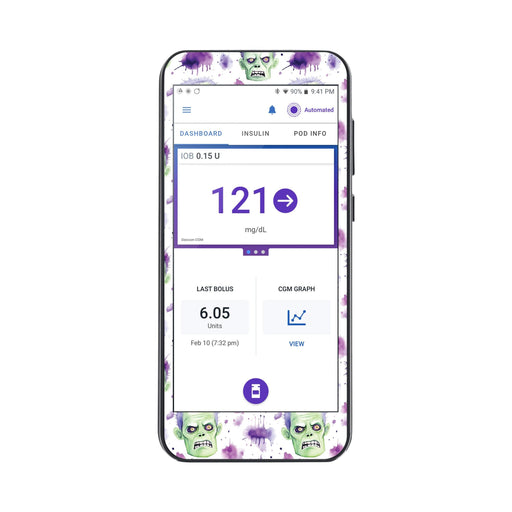 Peelz Frankenmonster Sticker for Omnipod® 5 Controller – Pump Peelz Peelz/Stickers White Smoke