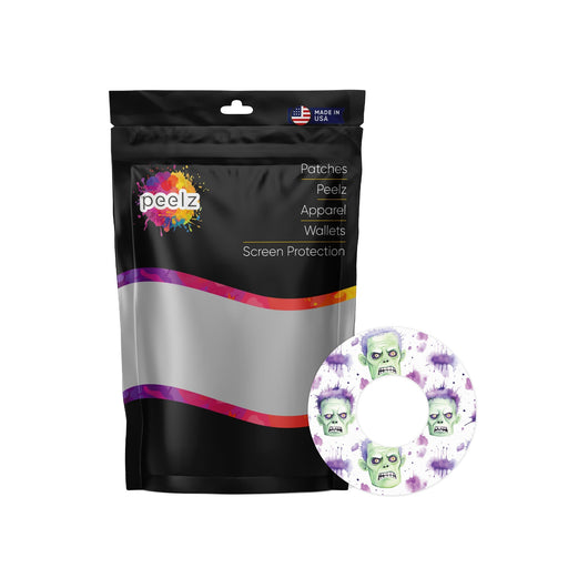 Peelz Frankenmonster Patch  Tape Designed for the FreeStyle Libre 2 Patch Medical Tape White Smoke 12-Pack Libre 2 (Set of 12 Patches),4-Pack Libre 2 (Set of 4 Patches)