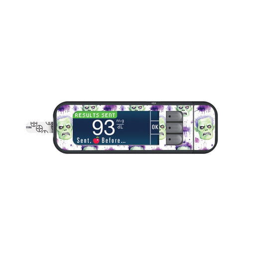Peelz Frankenmonster for Bayer Contour Next Glucometer Peelz/Stickers White Smoke