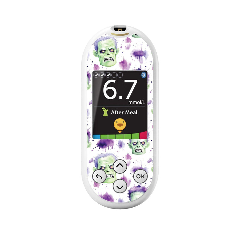 Peelz Frankenmonster for OneTouch Verio Reflect Glucometer Peelz/Stickers White Smoke