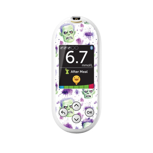 Peelz Frankenmonster for OneTouch Verio Reflect Glucometer Peelz/Stickers White Smoke