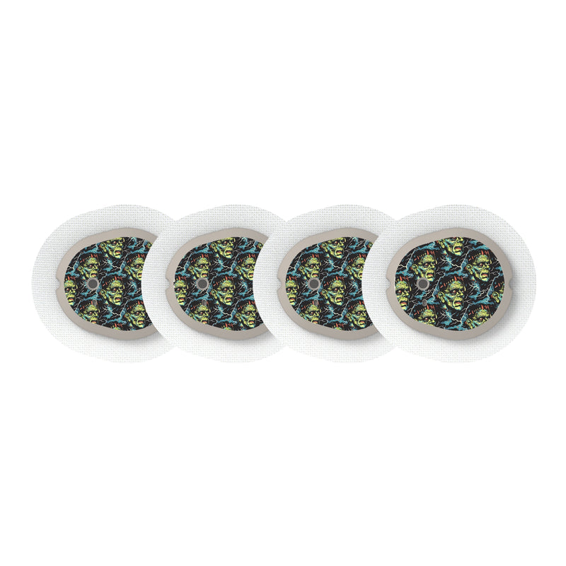 Peelz Frankie Designed for the DEXCOM G7 Transmitter Peelz/Stickers White Smoke 4-pack (Set of 4 Stickers)