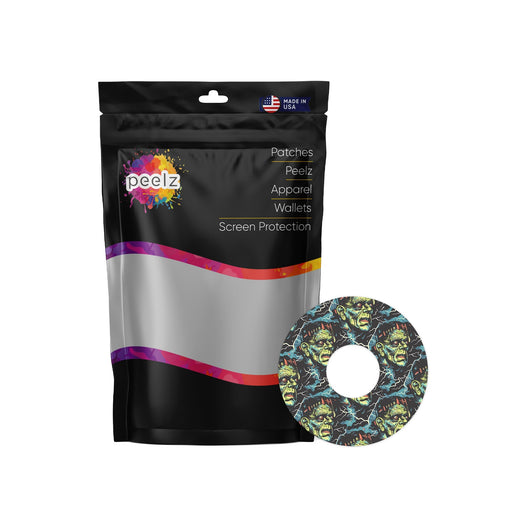 Peelz Frankie FreeStyle Libre 3 Plus & Lingo  Patch Tape - Pump Peelz Patch Medical Tape White Smoke 12-Pack (Set of 12 Patches),4-Pack (Set of 4 Patches)