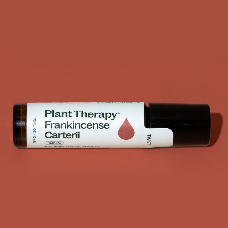 Plant Therapy Frankincense Carterii Essential Oil Pre-Diluted Roll-On Essential Oil Black 10 mL