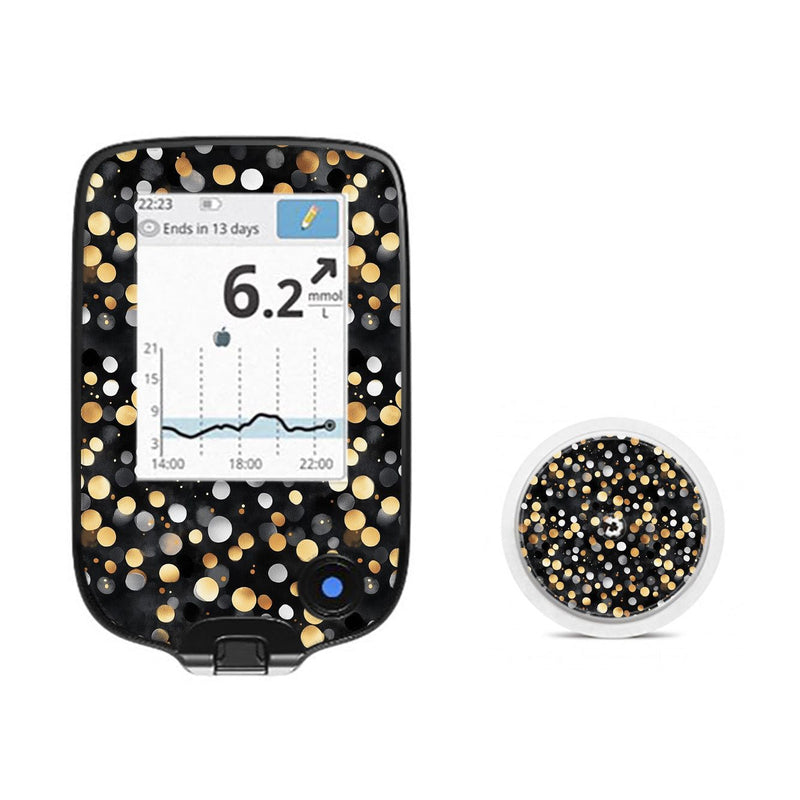 Peelz Bokeh Glow Freestyle Libre 2 Peelz/Stickers White Smoke Receiver + Sensor,Sensor Only