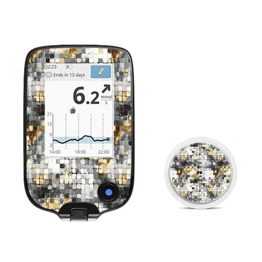 Peelz Champagne Glow Freestyle Libre 2 Peelz/Stickers White Smoke Receiver + Sensor,Sensor Only