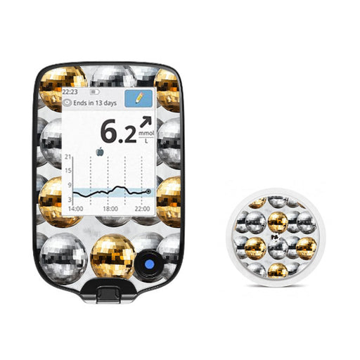 Peelz Disco Balls Freestyle Libre 2 Peelz/Stickers White Smoke Receiver + Sensor,Sensor Only