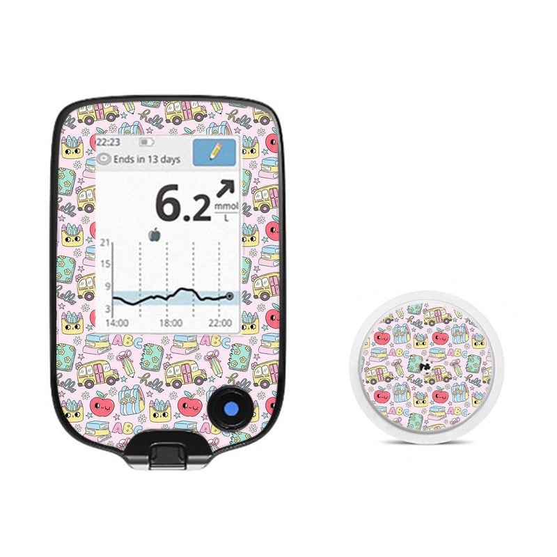 Peelz Tiny Scholar Freestyle Libre 2 Sticker - Pump Peelz Peelz/Stickers White Smoke Receiver + Sensor,Sensor Only