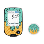 Peelz Ice Cream Social Freestyle Libre 2 Sticker - Pump Peelz Peelz/Stickers White Smoke Receiver + Sensor,Sensor Only