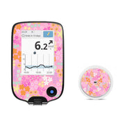Peelz Pink Petals Freestyle Libre 2 Sticker - Pump Peelz Peelz/Stickers White Smoke Receiver + Sensor,Sensor Only
