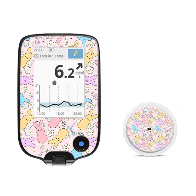 Peelz Hoppy Spring Freestyle Libre 2 Sticker - Pump Peelz Peelz/Stickers White Smoke Receiver + Sensor,Sensor Only