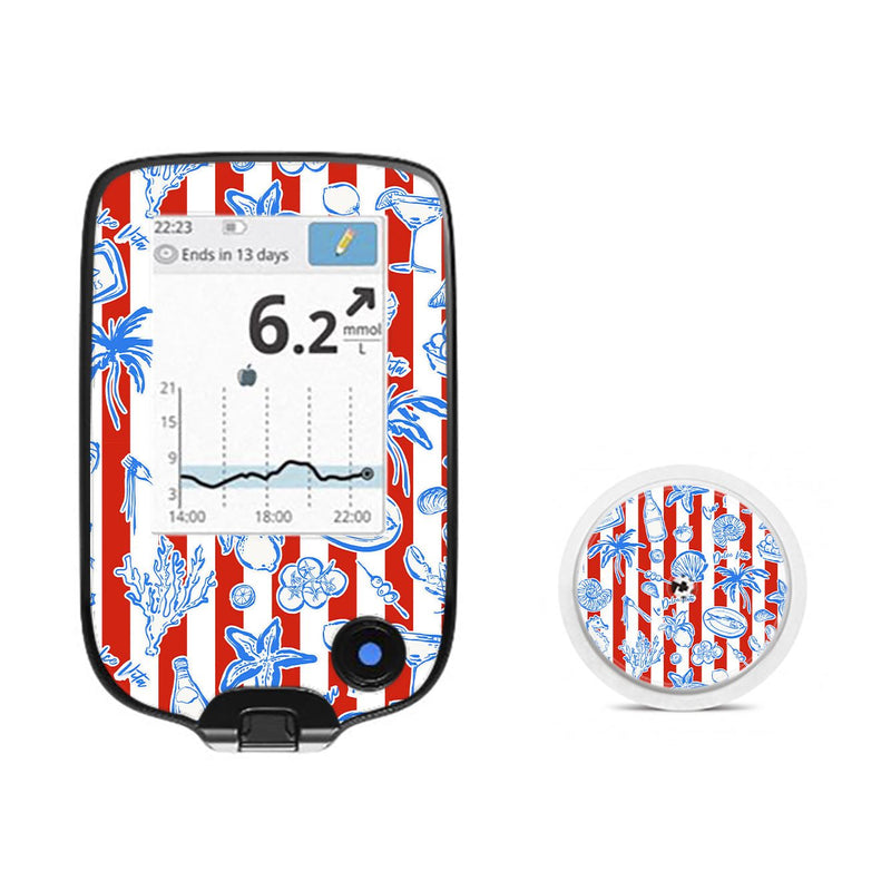 Peelz Spritz Parade Freestyle Libre 2 Sticker - Pump Peelz Peelz/Stickers White Smoke Receiver + Sensor,Sensor Only