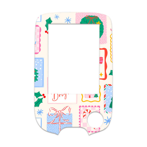 Peelz Holiday Greetings Freestyle Libre 2 Sticker - Pump Peelz Peelz/Stickers White Smoke Receiver + Sensor,Sensor Only