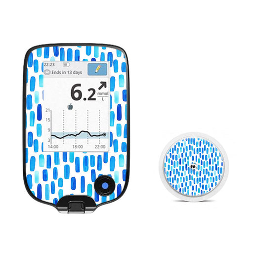 Peelz Level Lines Freestyle Libre 2 Sticker - Pump Peelz Peelz/Stickers White Smoke Receiver + Sensor