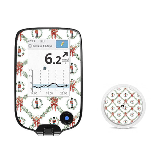 Peelz Nutcracker Noel Freestyle Libre 2 Sticker - Pump Peelz Peelz/Stickers White Smoke Receiver + Sensor