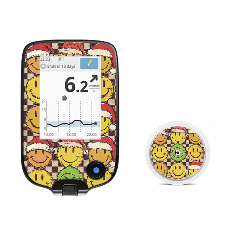 Peelz Merry Mischief Freestyle Libre 2 Sticker - Pump Peelz Peelz/Stickers White Smoke Receiver + Sensor