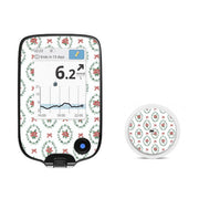 Peelz Poinsettia Parade Freestyle Libre 2 Sticker - Pump Peelz Peelz/Stickers White Smoke Receiver + Sensor