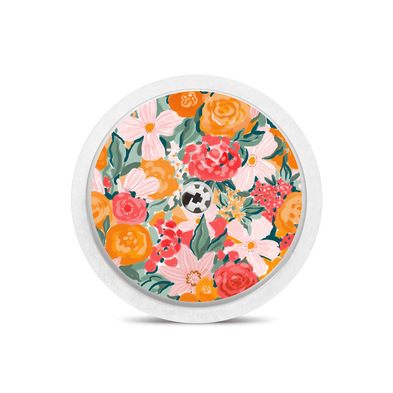 Peelz Blush Blossom Freestyle Libre 2 Peelz/Stickers White Smoke Receiver + Sensor,Sensor Only