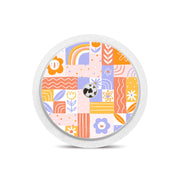 Peelz Wildflower Doodle Freestyle Libre 2 Sticker - Pump Peelz Peelz/Stickers White Smoke Receiver + Sensor,Sensor Only