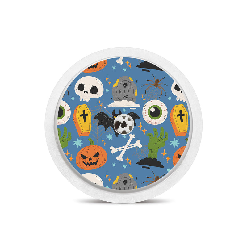 Peelz Spooky Night Freestyle Libre 2 Sticker - Pump Peelz Peelz/Stickers White Smoke Receiver + Sensor,Sensor Only