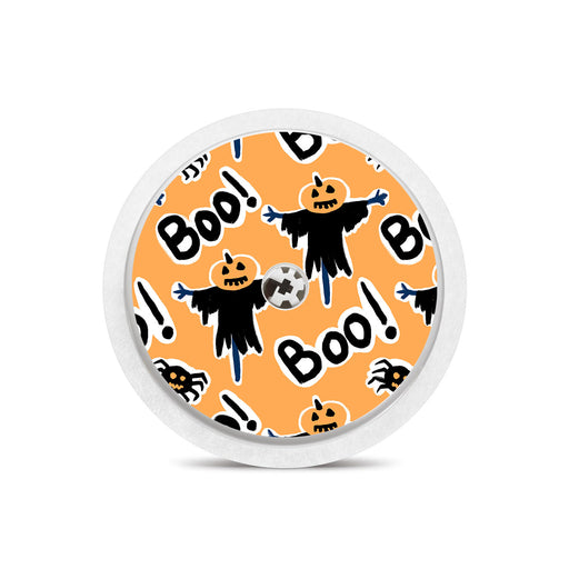 Peelz Pumpkin Boo Freestyle Libre 2 Sticker - Pump Peelz Peelz/Stickers White Smoke Receiver + Sensor,Sensor Only