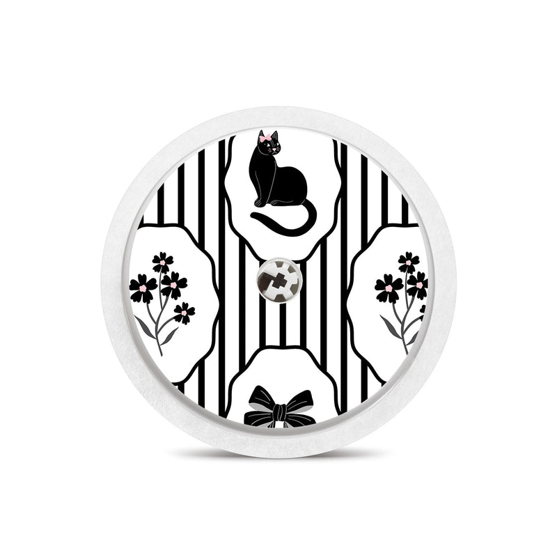 Peelz Midnight Cat Freestyle Libre 2 Sticker - Pump Peelz Peelz/Stickers White Smoke Receiver + Sensor,Sensor Only