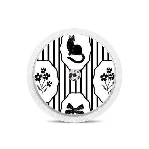 Peelz Midnight Cat Freestyle Libre 2 Sticker - Pump Peelz Peelz/Stickers White Smoke Receiver + Sensor,Sensor Only
