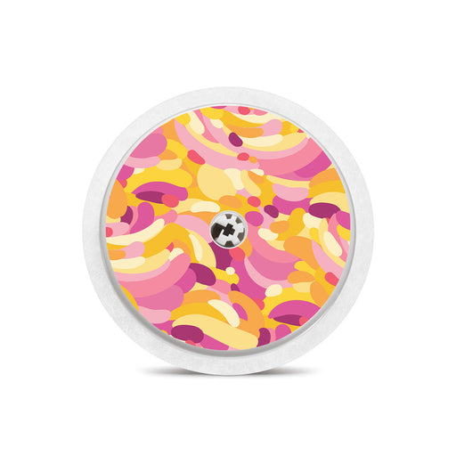 Peelz Jelly Swirl Freestyle Libre 2 Sticker - Pump Peelz Peelz/Stickers White Smoke Receiver + Sensor,Sensor Only