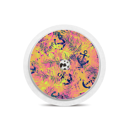 Peelz Electric Island Freestyle Libre 2 Sticker - Pump Peelz Peelz/Stickers White Smoke Receiver + Sensor,Sensor Only