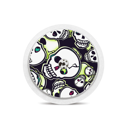 Peelz Bone Glow Freestyle Libre 2 Sticker - Pump Peelz Peelz/Stickers White Smoke Receiver + Sensor,Sensor Only
