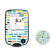 Peelz Colorful Sticks Freestyle Libre 2 Sticker - Pump Peelz Peelz/Stickers White Smoke Receiver + Sensor,Sensor Only