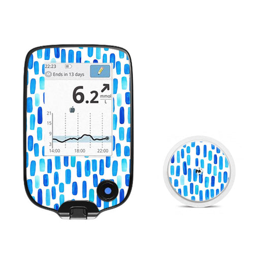 Peelz Level Lines Freestyle Libre 2 Sticker - Pump Peelz Peelz/Stickers White Smoke Receiver + Sensor,Sensor Only