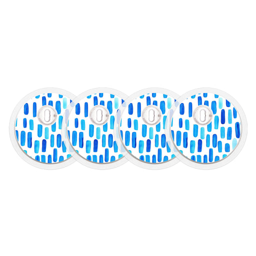 Peelz Level Lines FreeStyle Libre 3 Plus & Lingo  Sensor Sticker - Pump Peelz Peelz/Stickers White Smoke 4-pack (Set of 4 Stickers)