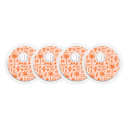 Peelz Terracotta Tides FreeStyle Libre 3 Plus & Lingo  Sensor Sticker - Pump Peelz Peelz/Stickers White Smoke 4-pack (Set of 4 Stickers)