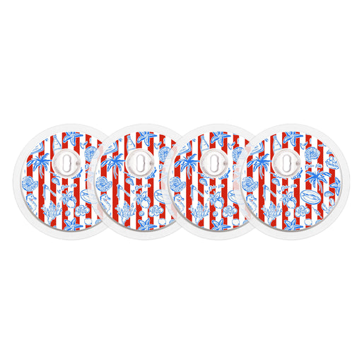 Peelz Spritz Parade FreeStyle Libre 3 Plus & Lingo  Sensor Sticker - Pump Peelz Peelz/Stickers White Smoke 4-pack (Set of 4 Stickers)