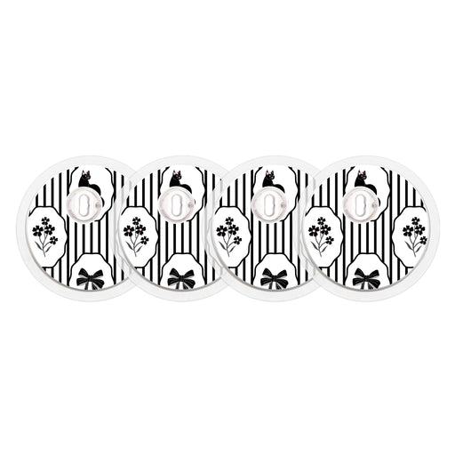 Peelz Midnight Cat FreeStyle Libre 3 Plus & Lingo  Sensor Sticker - Pump Peelz Peelz/Stickers White Smoke 4-pack (Set of 4 Stickers)