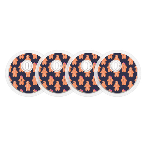 Peelz Zombie Cookies FreeStyle Libre 3 Plus & Lingo  Sensor Sticker - Pump Peelz Peelz/Stickers White Smoke 4-pack (Set of 4 Stickers)