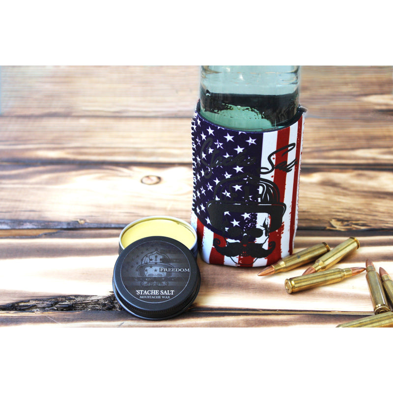 Stache Salt Moustache Wax Freedom Blend- Extra Strong Moustache Wax Moustache Wax Gray