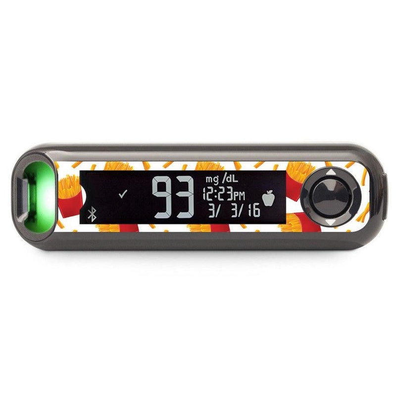Peelz French Fries Bayer Contour© Next One Glucometer Peelz/Stickers Black