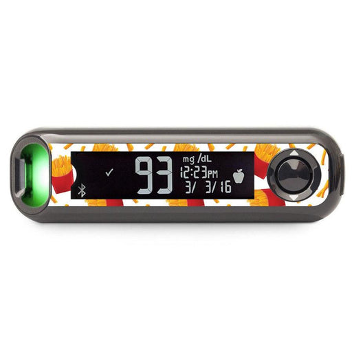 Peelz French Fries Bayer Contour© Next One Glucometer Peelz/Stickers Black