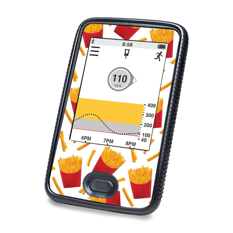 Peelz French Fries Designed for DEXCOM G6 Touchscreen Receiver Peelz/Stickers White Smoke