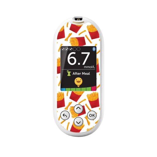 Peelz French Fries for OneTouch Verio Reflect Glucometer Peelz/Stickers White Smoke