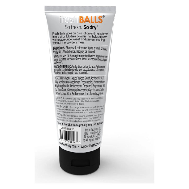 Fresh Body FB® Fresh Balls 3.4oz Lotion Deodorant Light Gray 1 tube,2 tubes,4 tubes,8 tubes,24 tubes (Full Sack)