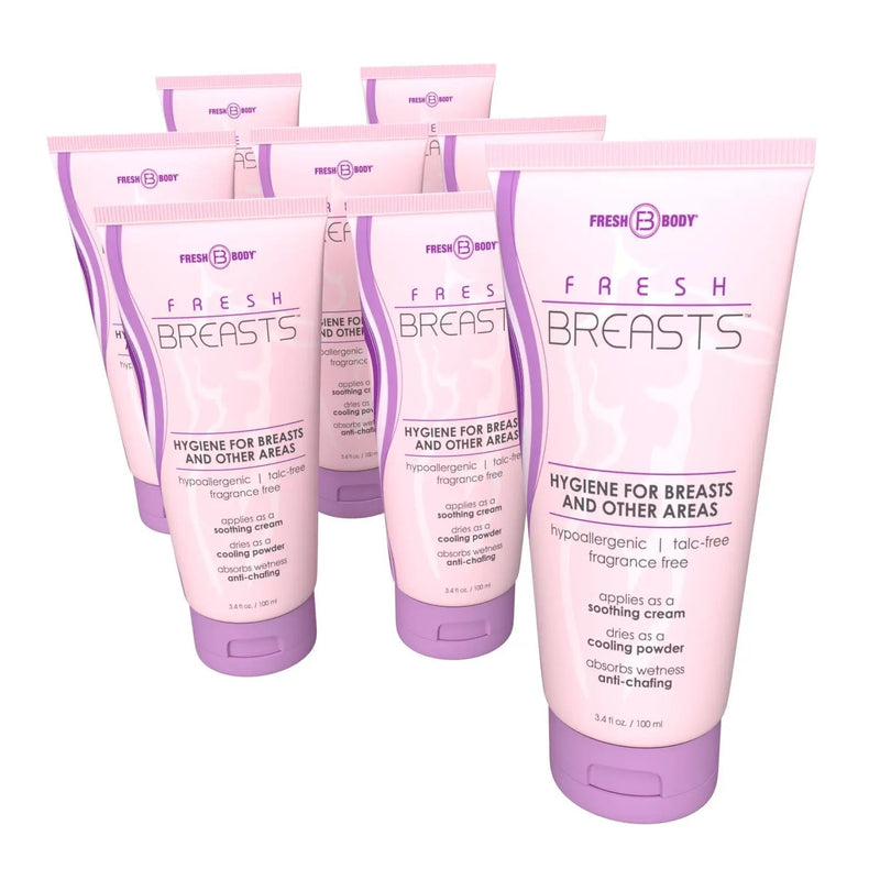 Fresh Body FB® Fresh Breasts Anti-Chafing Cream 3.4 oz Feminine Deodorant Misty Rose 8 tubes