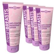 Fresh Body FB® Fresh Breasts Anti-Chafing Cream 3.4 oz Feminine Deodorant White Smoke 4 tubes