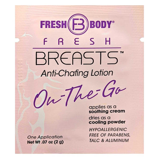 Fresh Body FB® Fresh Breasts On-The-Go Anti-Chafing Cream Packets (select quantity) Feminine Deodorant Pink 1 set (15 ct),2 sets (30 ct),3 sets (45 ct),4 sets (60 ct)