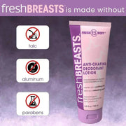 Fresh Body FB® Fresh Breasts Anti-Chafing Cream 3.4 oz Feminine Deodorant White Smoke 1 tube,1 Tube + 15 On-the-Go,2 tubes,4 tubes,8 tubes,24 tubes (case)