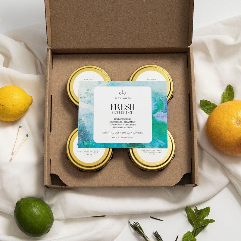 Slow North Fresh Collection - 4 Pack Collection Box Gray